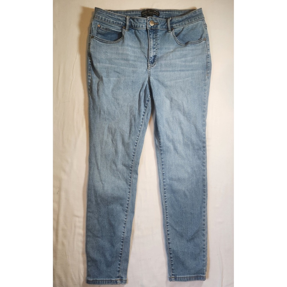 RW&CO Natalie Mid Rise Jeggings Light Wash Blue Skinny Denim Jeans Size Large